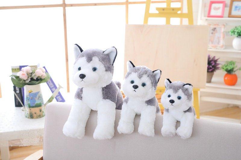 Lobo de peluche Gris y blanco