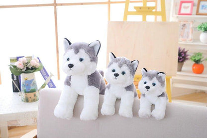 Lobo de peluche Gris y blanco