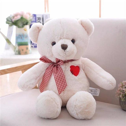 Ours en Peluche avec un Coeur 35 cm / Blanc