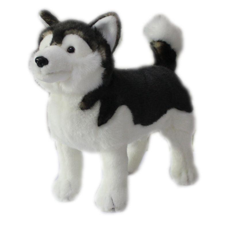 Schwarzes Wolf-Kuscheltier