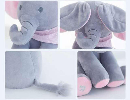 Kuscheltier Elefant Grau und Rosa