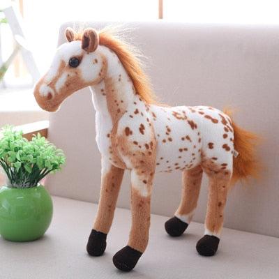 Peluche Cheval Sauvage 30 cm / Robe Tacheté