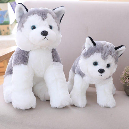 Lobo de peluche Gris y blanco