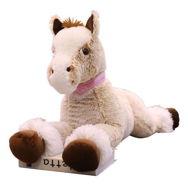 cavernedesjouets Cheval Couche géant Brun 110cm - Peluche cavernedesjouets Cheval Couche géant Brun 110cm - Peluche